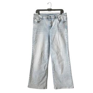 Grace & Lace High Rise Ankle Jeans Women's Size 16 Short Light Wash Stretch